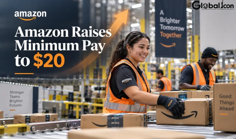 Amazon Raises Minimum Hourly Pay by $1 to $20 for US Operations Workers